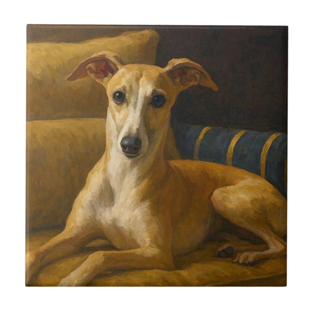 Whippet Fliese (Vorderseite)