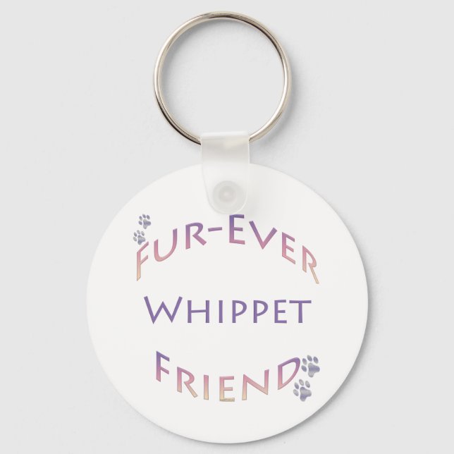 Whippet Furever Friend Schlüsselanhänger (Vorderseite)