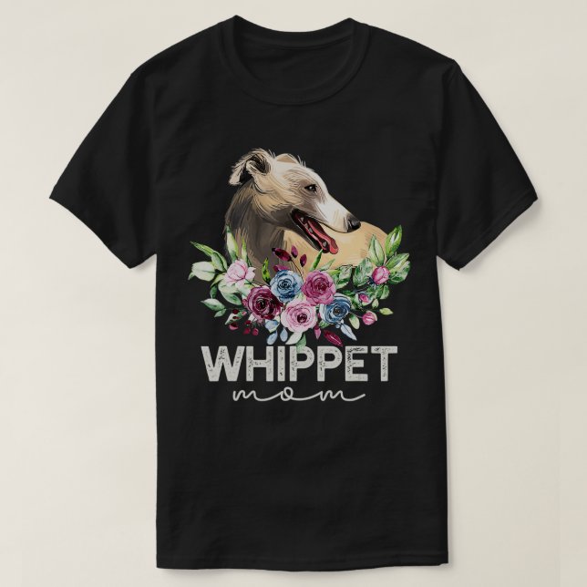 Whippet Gaben Hund Mama T-Shirt (Design vorne)
