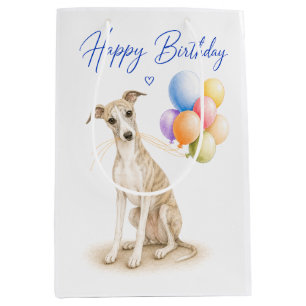Whippet Geburtstag Mittlere Geschenktüte