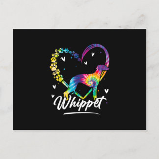 Whippet Gefärbte Krawatte Rainbow Dog Lover T - Sh Feiertagspostkarte