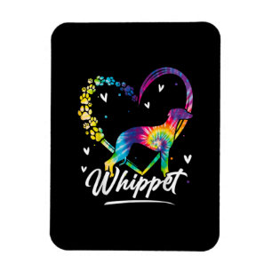 Whippet Gefärbte Krawatte Rainbow Dog Lover T - Sh Magnet