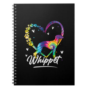 Whippet Gefärbte Krawatte Rainbow Dog Lover T - Sh Notizblock