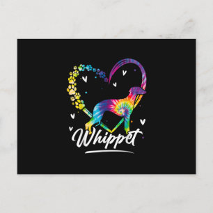 Whippet Gefärbte Krawatte Rainbow Dog Lover T - Sh Postkarte