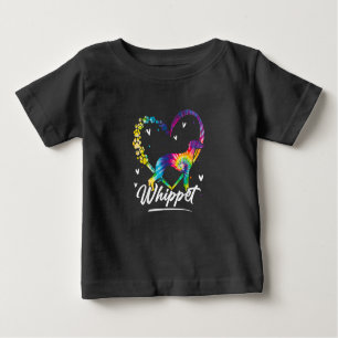 Whippet Gefärbte Krawatte Regenbogen Hund Lover Ge Baby T-shirt