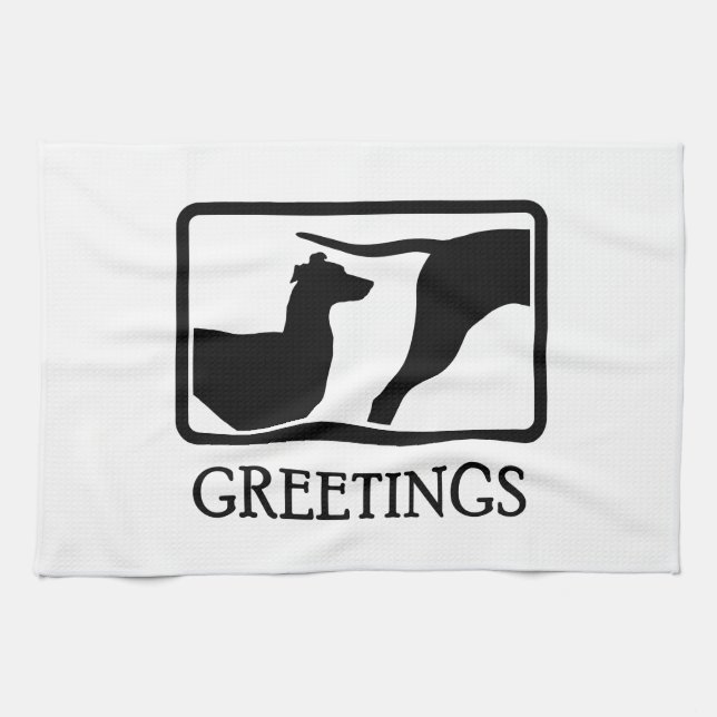 Whippet Geschirrtuch (Horizontal)