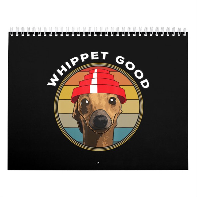 Whippet Good Funny 80er Music Dog Design Kalender (Titelbild)