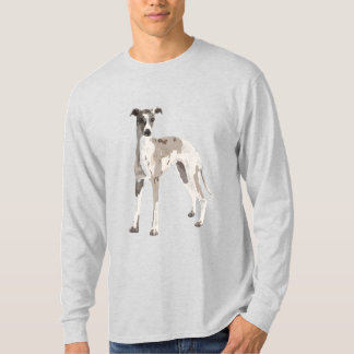Whippet grau und weiß T-Shirt