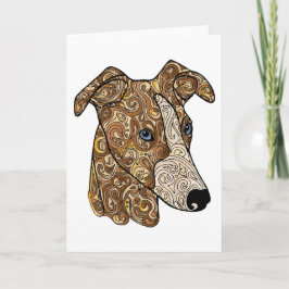 Whippet-Grußkarte Feiertagskarte