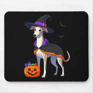 Whippet Halloween Hexenkostüm für Lover Dog Mousepad