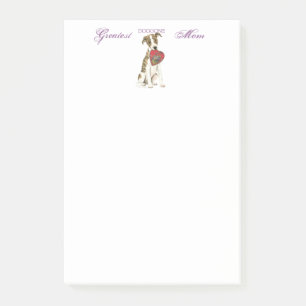 Whippet Heart Mama Post-it Klebezettel