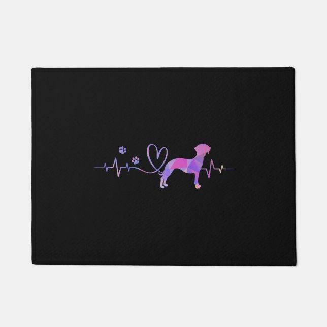 Whippet Heartbeat Fußmatte (Vorderseite)