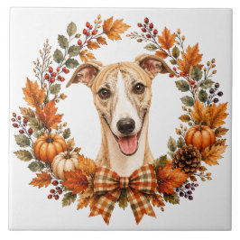 Whippet-Herbstkranz Fliese