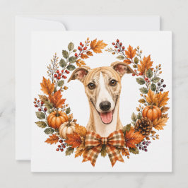 Whippet-Herbstkranz Mitteilungskarte