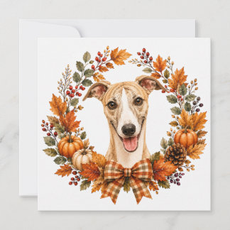 Whippet-Herbstkranz Mitteilungskarte