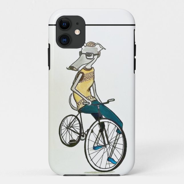 Whippet Hipster (Fahrrad) Case-Mate iPhone Hülle (Rückseite)