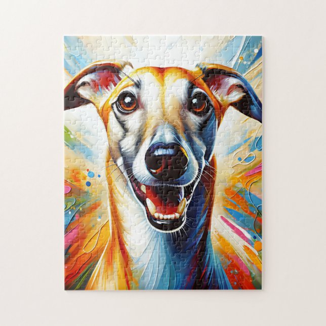 Whippet Hund Acrylic Print Dog Lover Geschenk Puzzle (Vertikal)