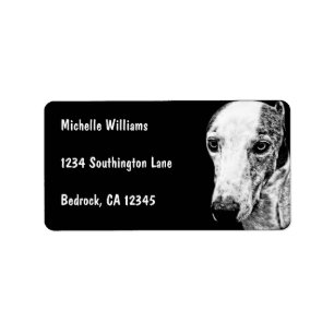 Whippet Hund Adressaufkleber