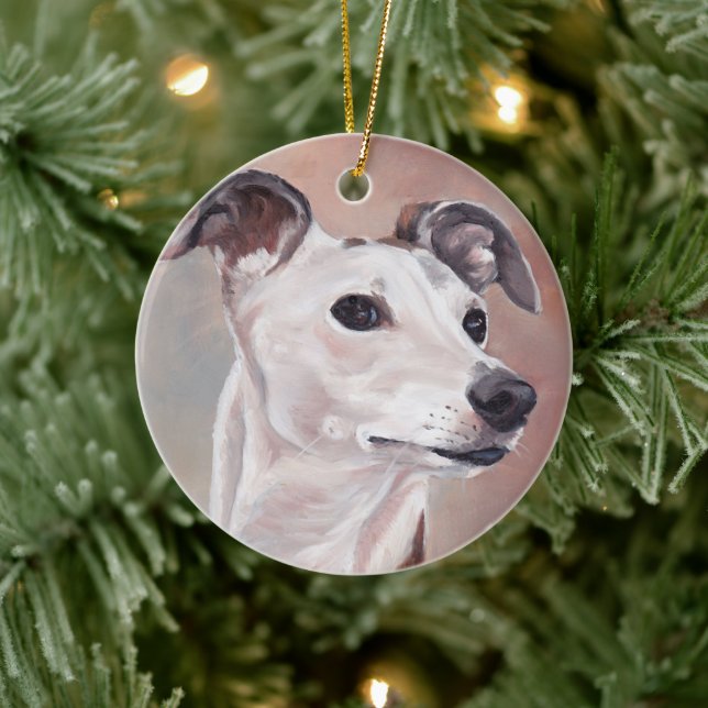 Whippet Hund Art Cappella Santa Maria degli Angeli Keramik Ornament (Baum)