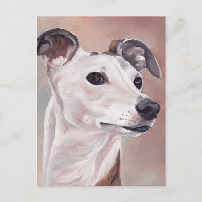 Whippet Hund Art Postkarte (Vorderseite)