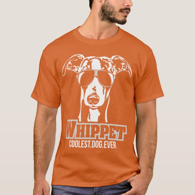 Whippet Hund coolster Hund Mama Retro Retro T-Shirt (Vorderseite)