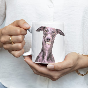 Whippet Hund Geschäftsname Tier Niedlich Kaffeetasse