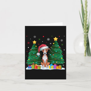 Whippet Hund liebt Weihnachtsmannmütze Ugly Christ Karte