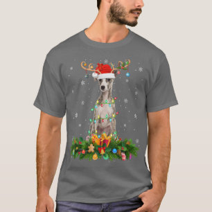 Whippet Hund Lover Reindeer Hat Weihnachten Weihna T-Shirt