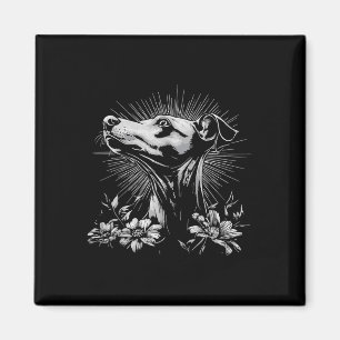 Whippet Hund Lover Retro Stil Tattoo _1 Magnet
