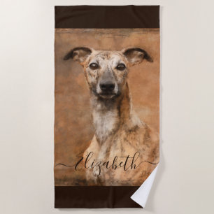 Whippet-Hund-Name Strandtuch