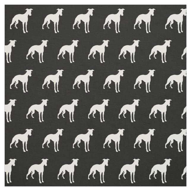 Whippet Hund Silhouette Haustier Stoff (Muster)