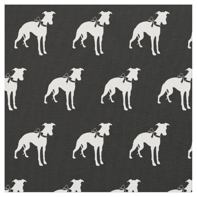 Whippet Hund Silhouette Haustier Stoff (Nahaufnahme)