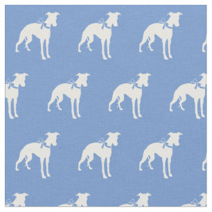 Whippet Hund Silhouette Pet Light Blue Stoff