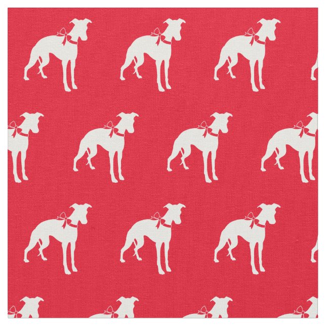 Whippet Hund Silhouette Pet Red Stoff (Nahaufnahme)