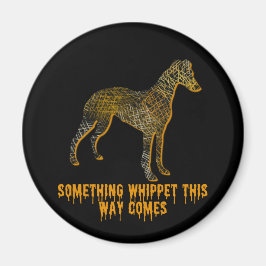 Whippet Hund Silhouette Spaß Halloween Magnet