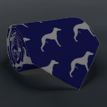 Whippet Hund Silhouetten Muster Blau und Grau Krawatte<br><div class="desc">Dieses originelle Muster blauer Hals-Krawatte macht ein tolles Geschenk für Hundedads! Diese coole Krawatte ist in verschiedenen Farben erhältlich und macht eine Aussage für alle, die Whippets Liebe. Ein phantastisches Geschenk für den Typ, der eine Krawatte für Geschäftsreisen oder für besondere Veranstaltungen wie z.B. Urlaubsprogramme, HUNDEZUCHTVERBAND-Hundeausstellungen und Hochzeiten trägt. Ein...</div>