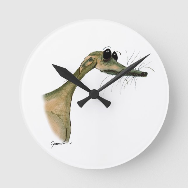 WHIPPET Hund, tony fernandes Runde Wanduhr (Vorderseite)