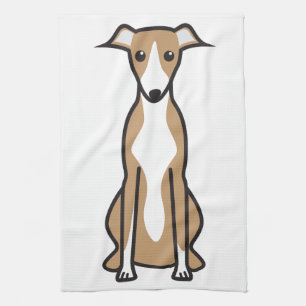 Whippet HundeCartoon Handtuch