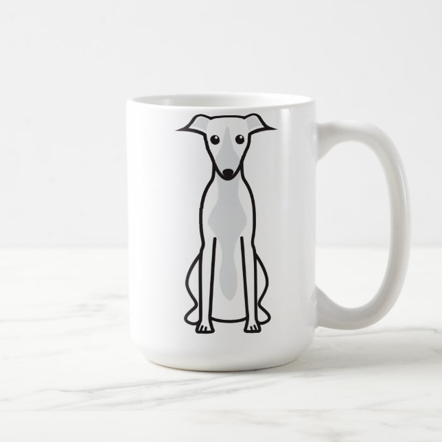 Whippet HundeCartoon Kaffeetasse (Rechts)