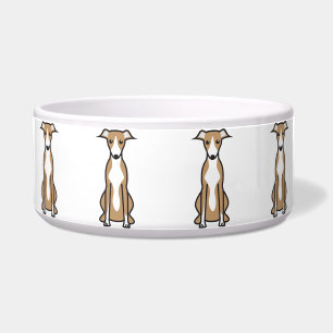 Whippet HundeCartoon Napf