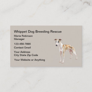 Whippet-Hunderettung Visitenkarten Visitenkarte