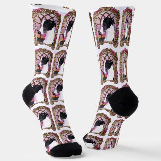 Whippet im Rahmen Socken