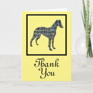Whippet / Italienischer Grauhund Hund Danke, dass Karte