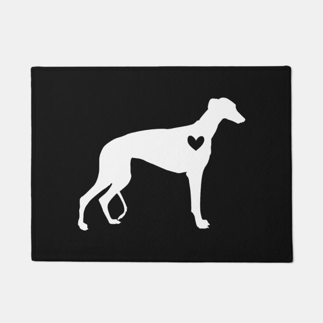 Whippet Liebe Fußmatte (Vorderseite)