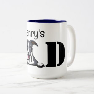 Whippet-Liebhaber-Papa personalisiert Zweifarbige Tasse