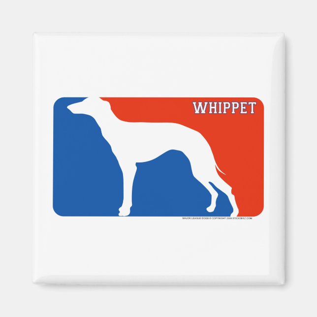 Whippet Major League Dog Magnet (Vorne)