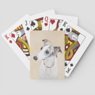 Whippet-Malerei - Niedliche Original-Hundekunst Spielkarten
