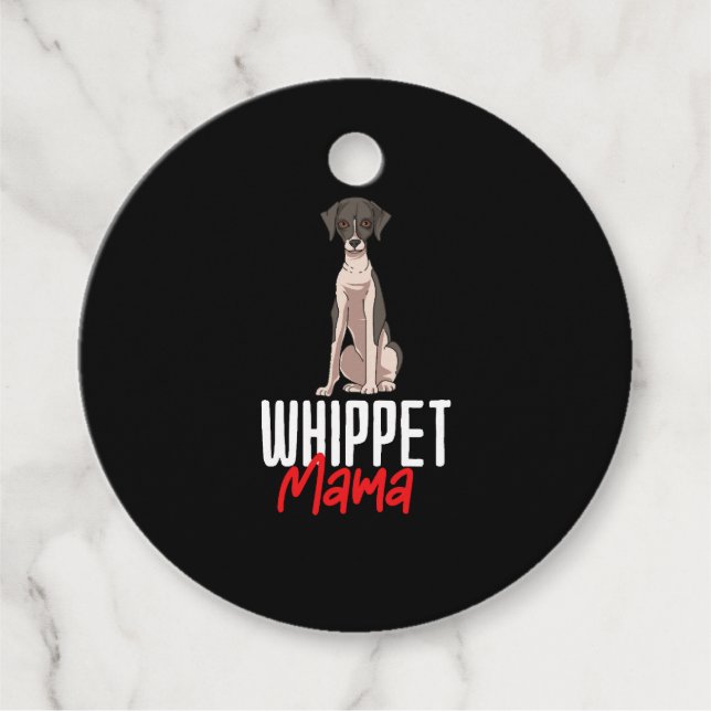 Whippet Mama Geschenkanhänger (Vorderseite)
