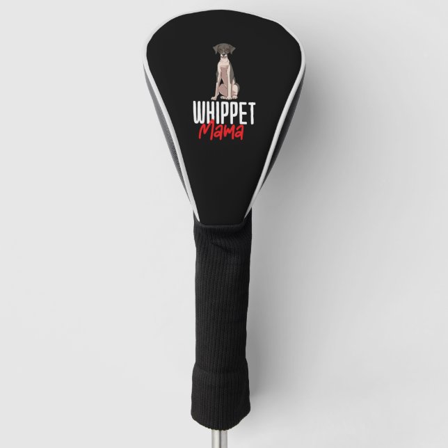 Whippet Mama Golf Headcover (Vorderseite)