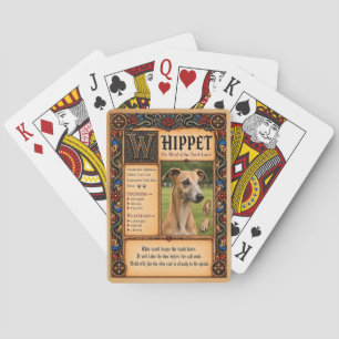 Whippet, mittelalterliche Bestiarien-Kunst Spielkarten